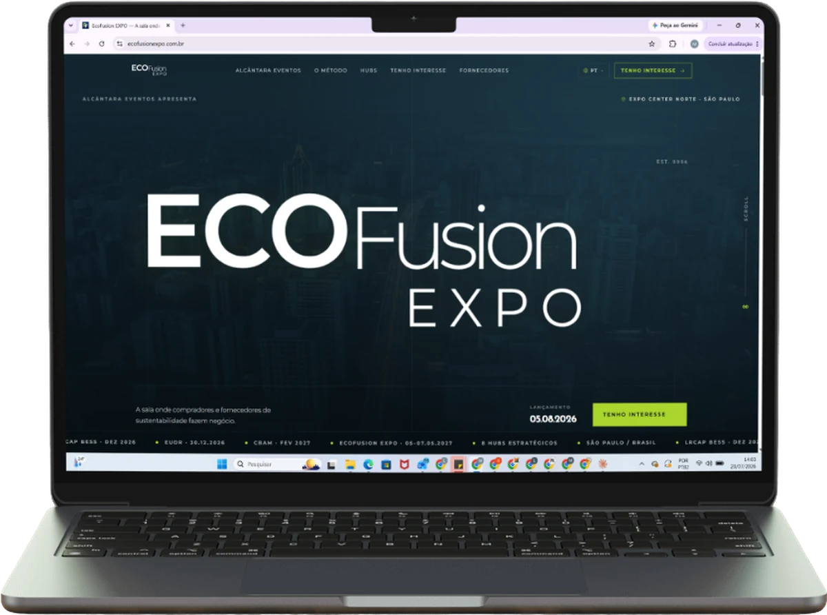 Site de ECOFusion EXPO desenvolvido pela Lambda BR